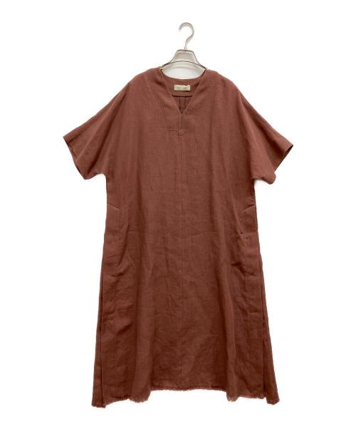 ebure（エブール）ebure (エブール) Ron Herman (ロンハーマン) リネンワンピース ブラウン サイズ:SIZE36の古着・服飾アイテム