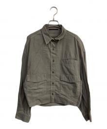 AP STUDIO（エーピーストゥディオ）の古着「ミリタリークロップドシャツ」｜グレー