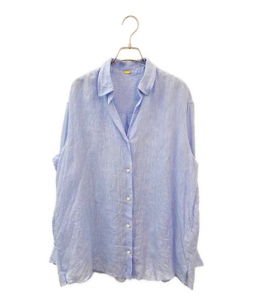 MUSE de Deuxieme Classe（ミューズ ドゥーズィエム クラス）MUSE de Deuxieme Classe (ミューズ ドゥーズィエム クラス) リネン ウォッシュシャツ ライトブルー サイズ:Freeの古着・服飾アイテム
