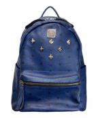 MCMエムシーエム）の古着「スタッズ バックパック」｜ネイビー