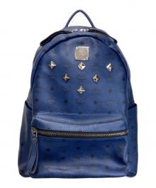 MCM（エムシーエム）の古着「スタッズ バックパック」｜ネイビー