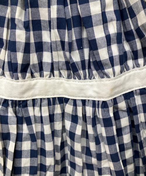 tricot COMME des GARCONS（トリココムデギャルソン）tricot COMME des GARCONS (トリココムデギャルソン) 10SSギャザーテーピングギンガムチェック切替スカート ネイビー サイズ:Freeの古着・服飾アイテム
