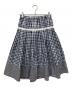 tricot COMME des GARCONS（トリココムデギャルソン）の古着「10SSギャザーテーピングギンガムチェック切替スカート」｜ネイビー