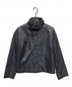 tricot COMME des GARCONSトリココムデギャルソン）の古着「90'sフリルネックジャケット」｜グレー