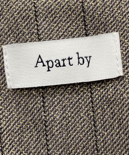 apart by lowrys（アパートバイローリーズ）apart by lowrys (アパートバイローリーズ) グリッターリネンノーカラージャケット グレー サイズ:Freeの古着・服飾アイテム