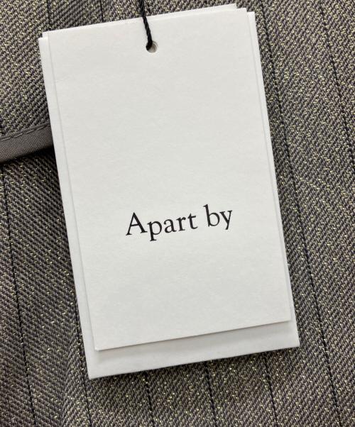 apart by lowrys（アパートバイローリーズ）apart by lowrys (アパートバイローリーズ) グリッターリネンノーカラージャケット グレー サイズ:Freeの古着・服飾アイテム