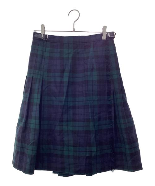 O'NEIL OF DUBLIN（オニールオブダブリン）O'NEIL OF DUBLIN (オニールオブダブリン) チェックラップスカート グリーン サイズ:42の古着・服飾アイテム