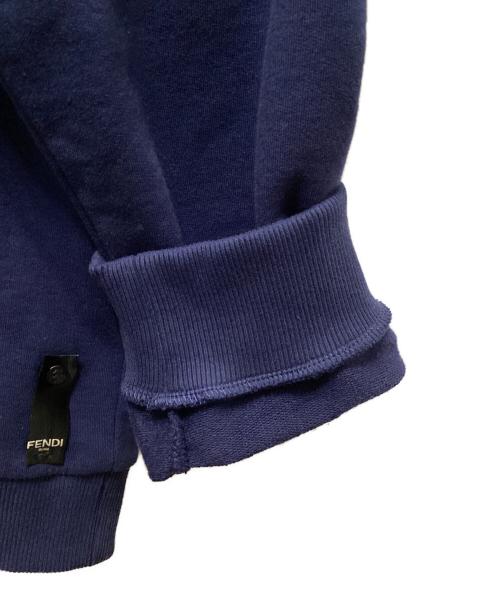 FENDI（フェンディ）FENDI (フェンディ) FFロゴ スウェットブルゾン ネイビー サイズ:ＸＬの古着・服飾アイテム
