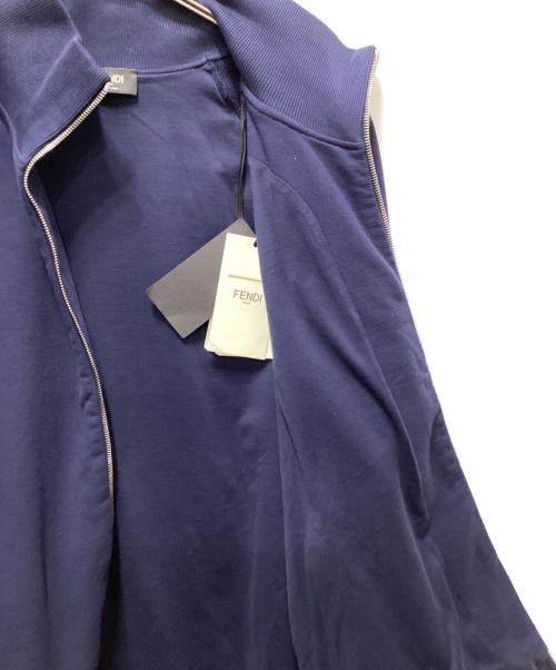 FENDI（フェンディ）FENDI (フェンディ) FFロゴ スウェットブルゾン ネイビー サイズ:ＸＬの古着・服飾アイテム