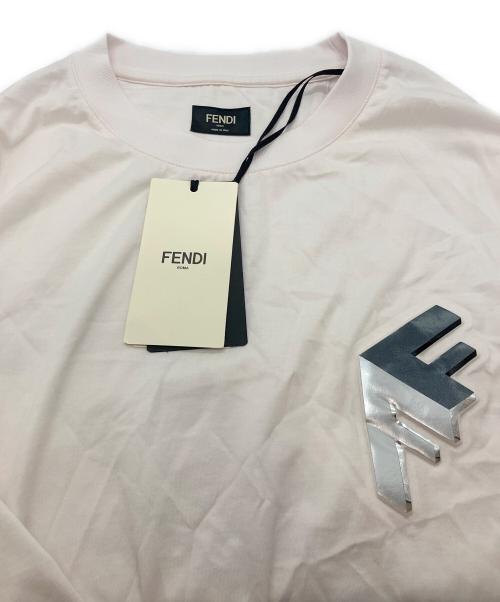 FENDI（フェンディ）FENDI (フェンディ) FFロゴ 半袖Tシャツ　FF BLOCK EMB　12CPF-23-679 ピンク サイズ:XLの古着・服飾アイテム
