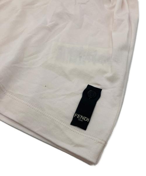 FENDI（フェンディ）FENDI (フェンディ) FFロゴ 半袖Tシャツ　FF BLOCK EMB　12CPF-23-679 ピンク サイズ:XLの古着・服飾アイテム