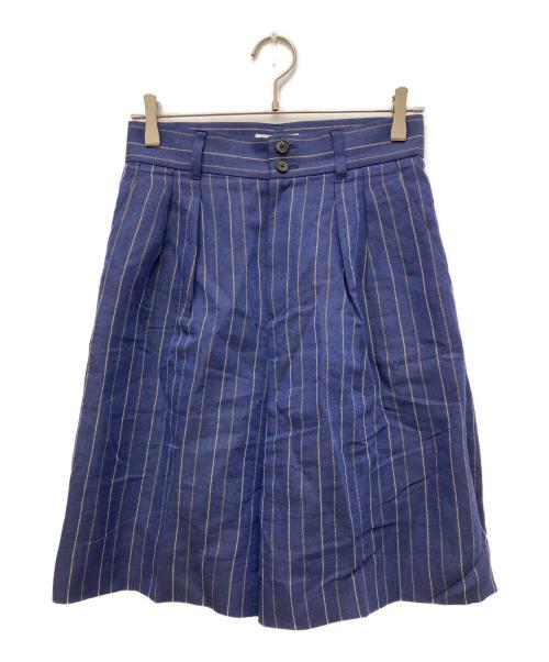 MACPHEE（マカフィー）MACPHEE (マカフィー) ダブルカバーリネン ハーフパンツ ネイビー サイズ:36の古着・服飾アイテム