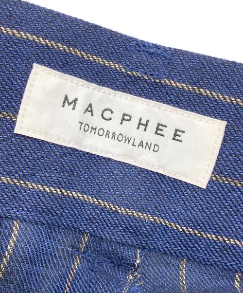 MACPHEE（マカフィー）MACPHEE (マカフィー) ダブルカバーリネン ハーフパンツ ネイビー サイズ:36の古着・服飾アイテム