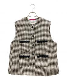 THIRD MAGAZINE（サードマガジン）の古着「ネップツイードチェックベスト」｜ブラック