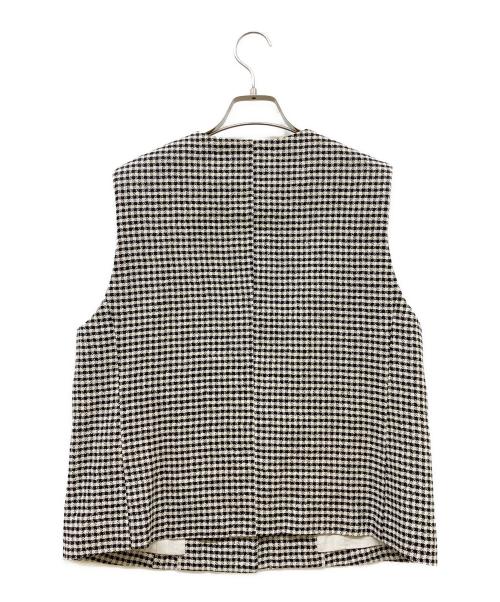 THIRD MAGAZINE（サードマガジン）THIRD MAGAZINE (サードマガジン) ネップツイードチェックベスト ブラック サイズ:9の古着・服飾アイテム