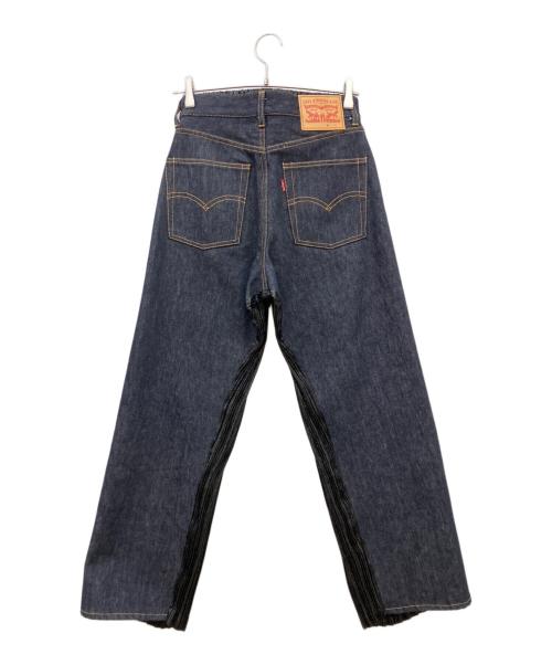 JUNYA WATANABE（ジュンヤワタナベ）JUNYA WATANABE (ジュンヤワタナベ) LEVI'S (リーバイス) プリーツドッキングデニムパンツ ブラック サイズ:Sの古着・服飾アイテム
