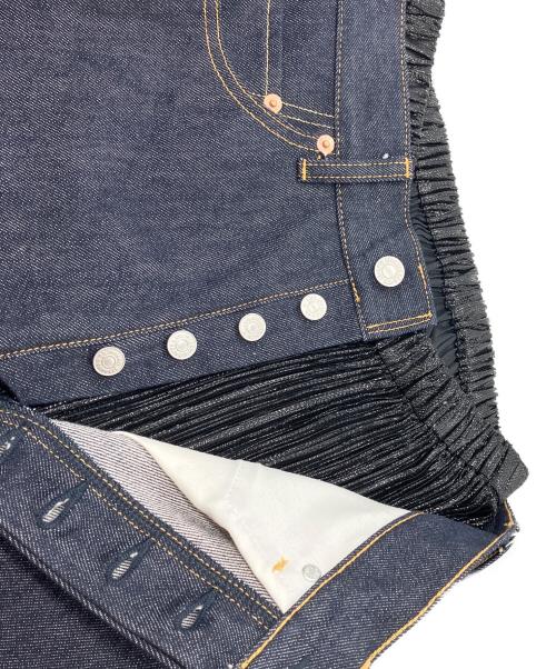 JUNYA WATANABE（ジュンヤワタナベ）JUNYA WATANABE (ジュンヤワタナベ) LEVI'S (リーバイス) プリーツドッキングデニムパンツ ブラック サイズ:Sの古着・服飾アイテム