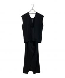 CLANE（クラネ）の古着「LAYERED BACK OPEN ONEPIECE　16112-5062」｜ブラック