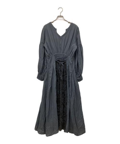 Ameri（アメリ）AMERI (アメリ) SHIRRING PLEATS DRESS グレー サイズ:Mの古着・服飾アイテム