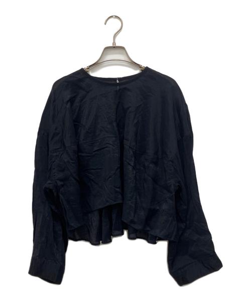 Spick and Span（スピック＆スパン）Spick and Span (スピック＆スパン) シアークロスボリュームブラウス ネイビー サイズ:Freeの古着・服飾アイテム