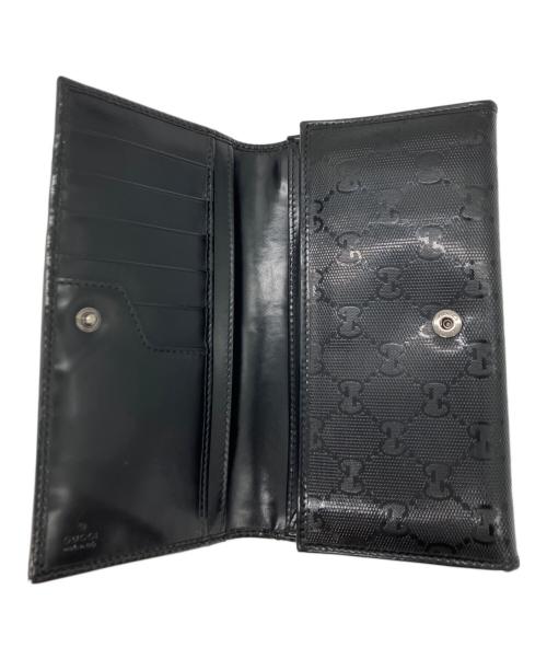 GUCCI（グッチ）GUCCI (グッチ) GGインプリメ 長財布 ブラックの古着・服飾アイテム