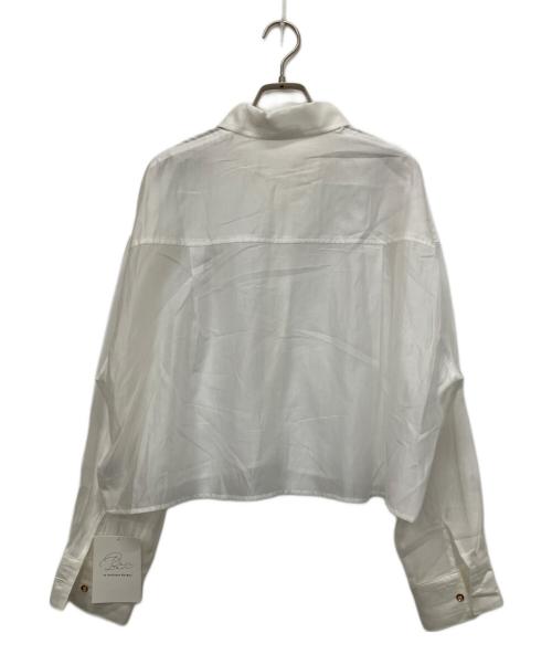 La boutique BonBon（ラブティックボンボン）La boutique BonBon (ラブティックボンボン) シアークロップドシャツ ホワイト サイズ:Fの古着・服飾アイテム