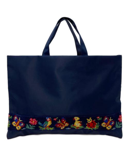 FEILER（フェイラー）FEILER (フェイラー) ハイジレッスンバッグ　トートバック　学校フェイラー ネイビー サイズ:実寸参照の古着・服飾アイテム