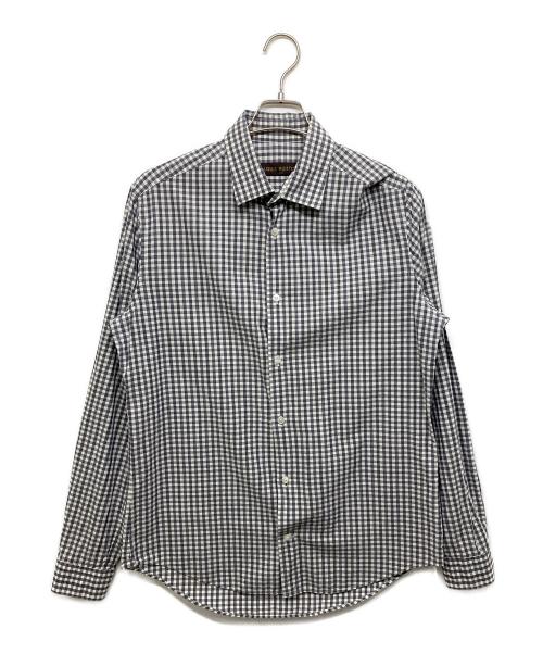 LOUIS VUITTON（ルイ ヴィトン）LOUIS VUITTON (ルイ ヴィトン) モノグラムチェックシャツ グレー サイズ:XLの古着・服飾アイテム