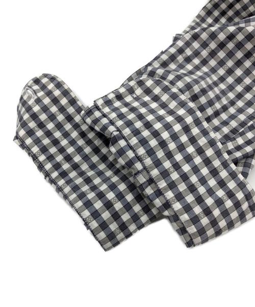 LOUIS VUITTON（ルイ ヴィトン）LOUIS VUITTON (ルイ ヴィトン) モノグラムチェックシャツ グレー サイズ:XLの古着・服飾アイテム