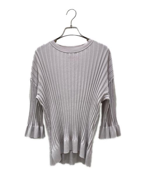 DRAWER（ドゥロワー）DRAWER (ドゥロワー) SUMMER 16Gフレアスリーブリブニット パープル サイズ:1の古着・服飾アイテム