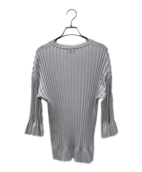 DRAWER（ドゥロワー）DRAWER (ドゥロワー) SUMMER 16Gフレアスリーブリブニット パープル サイズ:1の古着・服飾アイテム