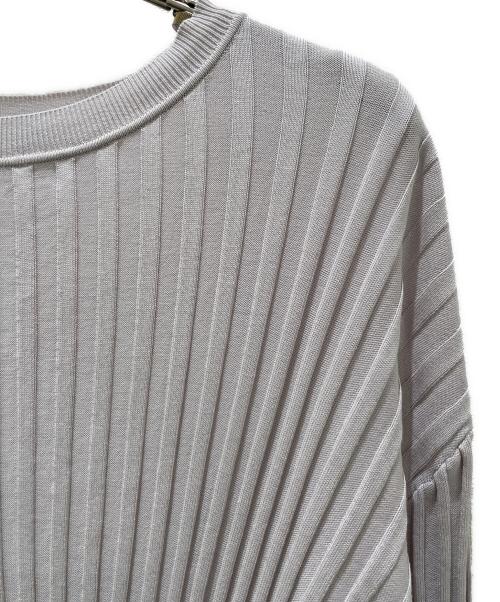 DRAWER（ドゥロワー）DRAWER (ドゥロワー) SUMMER 16Gフレアスリーブリブニット パープル サイズ:1の古着・服飾アイテム