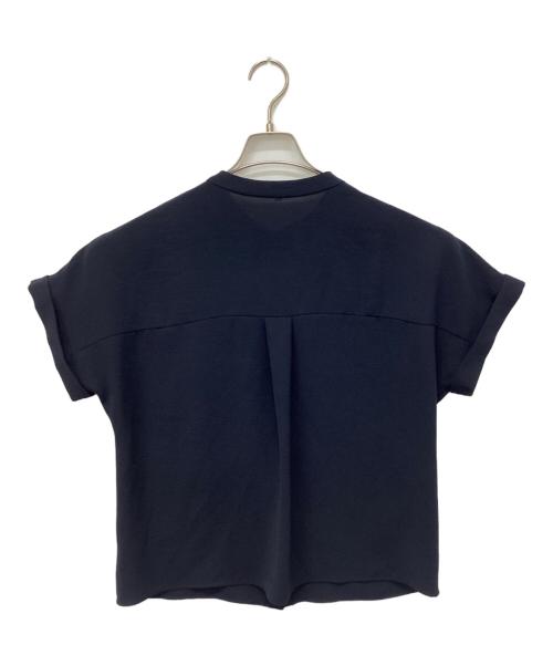 INDIVI（インディヴィ）INDIVI (インディヴィ) 胸ポケット付Tブラウス ネイビー サイズ:38の古着・服飾アイテム