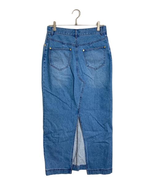 allureville（アルアバイル）allureville (アルアバイル) デニムタイトスカート　ロングスカート　コットンスカート　25SS インディゴ サイズ:2の古着・服飾アイテム