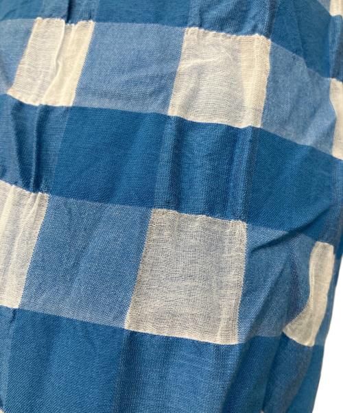 Spick and Span（スピック＆スパン）Spick and Span (スピック＆スパン) シアーギンガムチェックスカート ブルー サイズ:38の古着・服飾アイテム