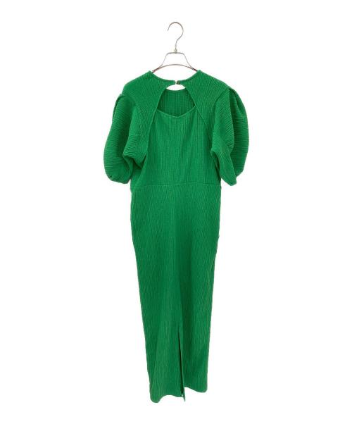 MAISON SPECIAL（メゾンスペシャル）MAISON SPECIAL (メゾンスペシャル) スタックギャザーワンピース グリーン サイズ:Freeの古着・服飾アイテム
