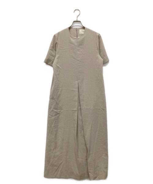 TODAYFUL（トゥデイフル）TODAYFUL (トゥデイフル) ハーフスリーブタックドレス ベージュ サイズ:38の古着・服飾アイテム