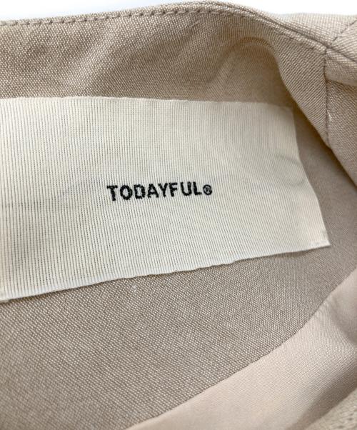 TODAYFUL（トゥデイフル）TODAYFUL (トゥデイフル) ハーフスリーブタックドレス ベージュ サイズ:38の古着・服飾アイテム