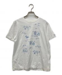 Mademoiselle NON NON（マドモアゼルノンノン）の古着「スパンコール刺繍Tシャツ」｜ホワイト