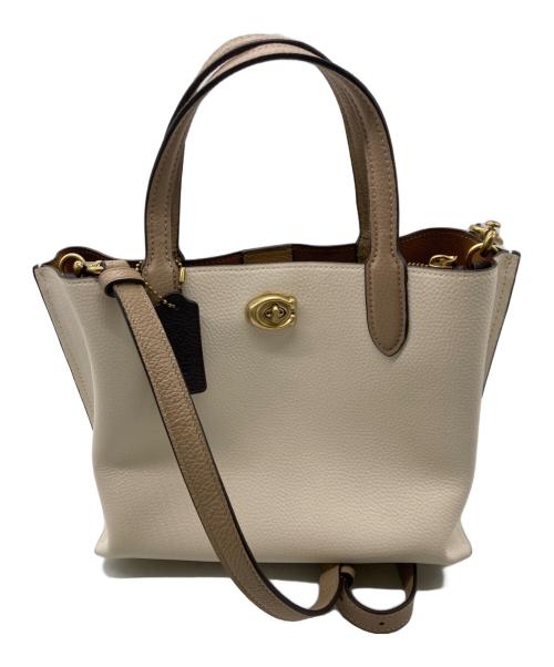 COACH（コーチ）COACH (コーチ) ウィロウ トート 24 カラーブロック ベージュの古着・服飾アイテム