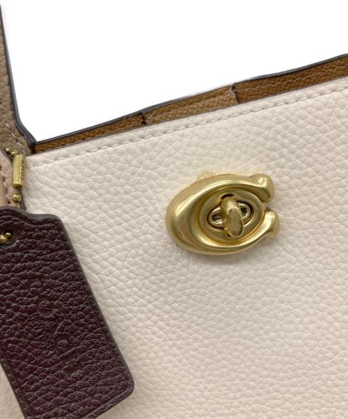 COACH（コーチ）COACH (コーチ) ウィロウ トート 24 カラーブロック ベージュの古着・服飾アイテム