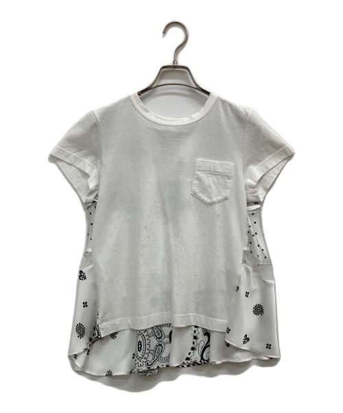 sacai（サカイ）sacai (サカイ) アーカイブペイズリーTシャツ ホワイト サイズ:1の古着・服飾アイテム
