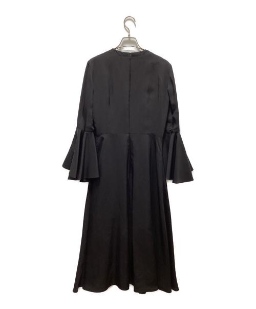JIL SANDER（ジルサンダー）JIL SANDER (ジルサンダー) フルーテッドスリーブドレス ブラック サイズ:32の古着・服飾アイテム