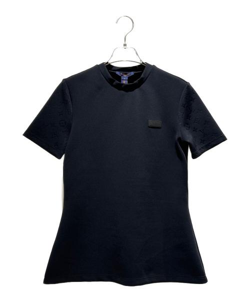 LOUIS VUITTON（ルイ ヴィトン）LOUIS VUITTON (ルイ ヴィトン) Embossed Monogram Sleeve Cut and Sewn/エンボスドモノグラムスリーブ カットソー/1AAB27 ブラック サイズ:Sの古着・服飾アイテム