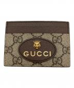 GUCCIグッチ）の古着「タイガーヘッド カードケース」｜ブラウン