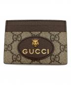 GUCCIグッチ）の古着「タイガーヘッド カードケース」｜ブラウン