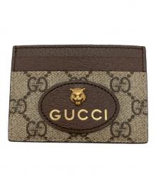 GUCCI（グッチ）の古着「タイガーヘッド カードケース」｜ブラウン