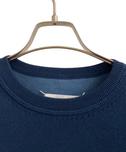 Maison Margiela（メゾンマルジェラ）Maison Margiela (メゾンマルジェラ) 配色クルーネックニット ネイビー サイズ:Sの古着・服飾アイテム