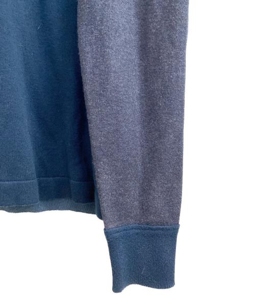 Maison Margiela（メゾンマルジェラ）Maison Margiela (メゾンマルジェラ) 配色クルーネックニット ネイビー サイズ:Sの古着・服飾アイテム