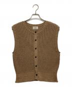 NIKKI essential piecesニッキ エッセンシャルピーシーズ）の古着「Cotton Snarl Yarn Knit Vest」｜ブラウン